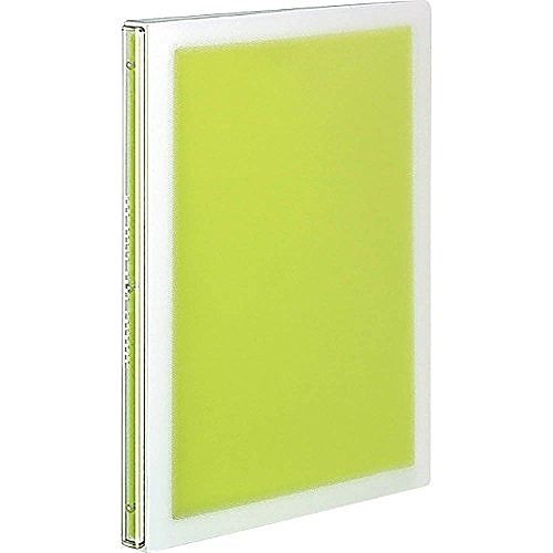 コクヨ スライドバインダーB5 ル-PV30GJANコード：4901480127194【寸法】 20×220×272mm【サイズ】 B5-S 【穴数】 26穴【色】 グリーン 【最大収容枚数】 65枚【セット内容】 扉紙 中紙10枚プラスチックとじ具タイプの定番バインダーノート、コロレーシリーズ。化粧品のボトルのような、明るく透明感のある色彩が楽しめます。背幅の薄いスリムタイプ。背部分には立体感のあるクリスタルプレートを使用。●サイズ:B5−S●穴数:26穴●外寸法（高さ×幅×背幅）:272×220×20●単位:1冊●メーカー品番:ル-PV30G【送料について】北海道、沖縄、離島は送料を頂きます。