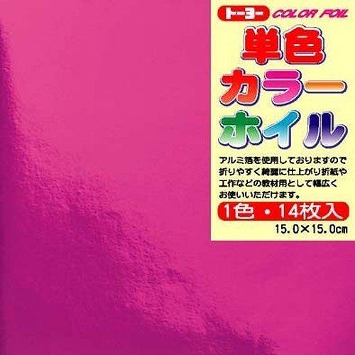 トーヨー 単色カラーホイル 15.0CM 066009 ピンク