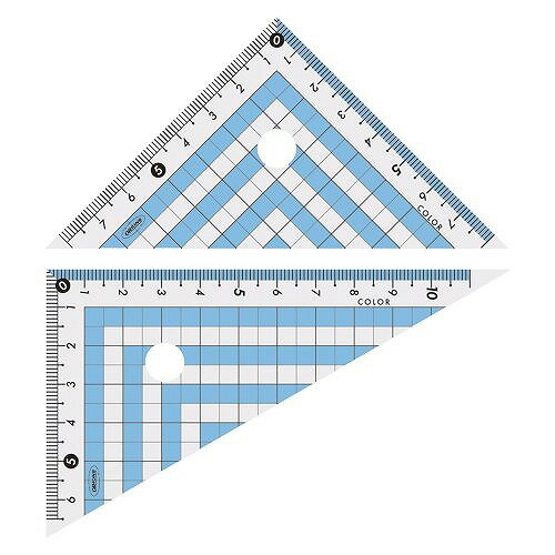共栄プラスチック カラー三角定規ブルー CPK-120