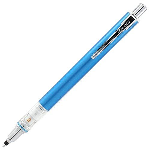 三菱鉛筆シャープペンクルトガアドバンス0.5mmブルーM55591P.33JANコード：4902778220924【クルトガアドバンス】文字の濃さも、太さも、ずっと同じ。キレイな文字が書ける。【Wスピードエンジン搭載】40画で1回転する従来のクルトガに比べ、アドバンスは20画で1回転!【芯折れ防止機構】芯折れを防ぐために、芯を先端から出さなくても筆記可能なスライドパイプを搭載【芯折れ防止機構注意事項】「芯折れ防止」は芯が先端から出ていない状態に限り、効果を発揮します【本体サイズ】14.6×10.7×143mm/重量12g学習用途などで日常的にシャープを使用する中高生を中心に、シャープに求める機能として、文字がきれいに書けることが重要視されております。「アドバンス」は文字がキレイに書ける機構を搭載しています。芯先を先端パイプから出さなくても筆記可能なスライドパイプによって筆記時の芯折れを防ぎます。最適化した形状と加工により、スライドパイプは芯先が出ていなくても筆記感を損なわずに筆記することが可能です。スライドパイプは芯と連動して先端パイプがスライドするため、1回のノックでパイプが短くなるまで、継続的に長時間にわたって書き続けることができます。そのため、テストや授業など集中を長引かせたいシーンでの使用にもおすすめです。【送料について】北海道、沖縄、離島は送料を頂きます。