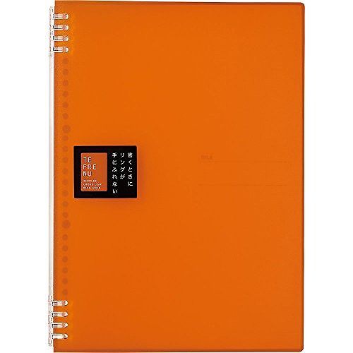 キングジムリングノートテフレーヌA4オレンジ9856TTEオレJANコード：4971660043149上下にセパレートしたリングで、書くときにリングが邪魔にならないリングノート。表紙を360°折り返せてコンパクト!仕事から勉強まで幅広い場面で便利!リングノートなのにリングが開閉!差替え・追加が可能。【サイズ】A4タテ型【対応ルーズリーフ】A430穴【最大収納枚数】30枚【付属品】ルーズリーフ15枚【送料について】北海道、沖縄、離島は送料を頂きます。