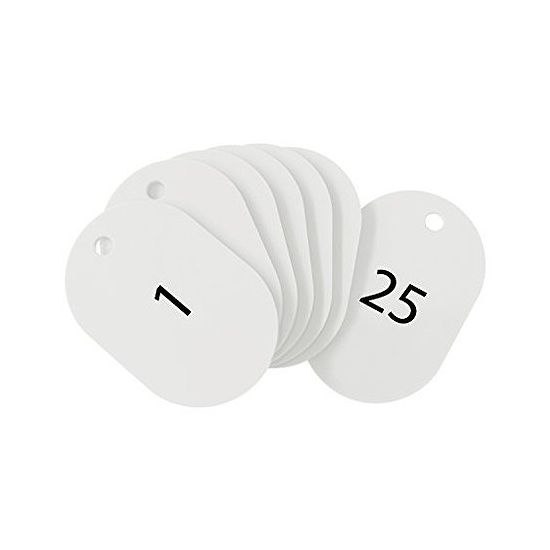 オープン 番号札大1?25白 BF-50-WH 1箱