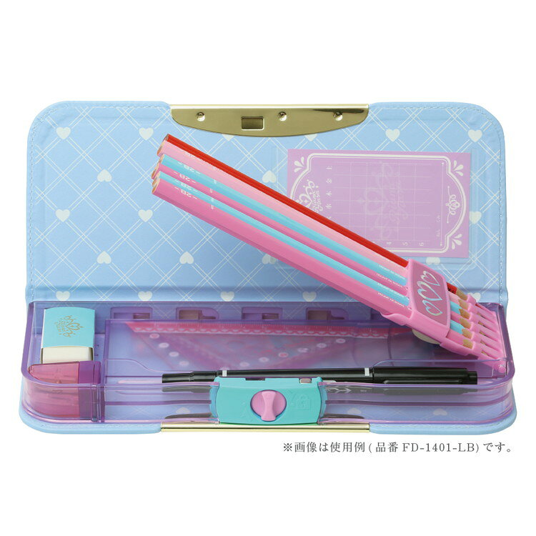 ソニック アルロック 筆入 両面スリム ライトブルー FD-1401-LB 文具 文房具 勉強 学習 試験 テスト 資格 小学校 中学校 高校 大学 デスク ワーク 仕事 rcmdse-16611849 リコメン堂生活館 サンプル画像3