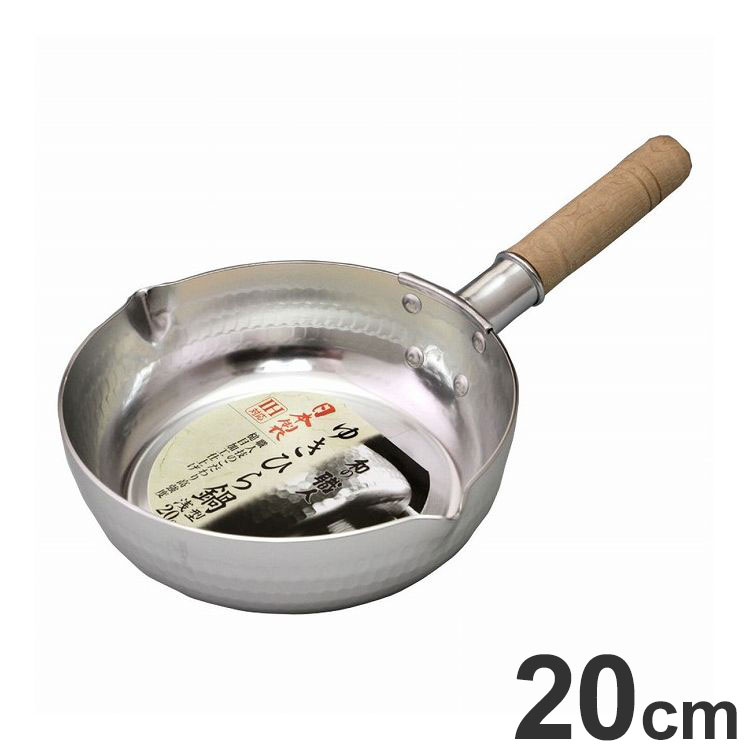 Ih/Gas Compatible - 谷口金属 和の職人 IH対応 浅型雪平鍋 20cm 日本製 浅型 IHゆきひら鍋 ガス火対応 雪平 アルミ鍋 軽い 槌目 谷口金属工業(代引不可)【送料無料】