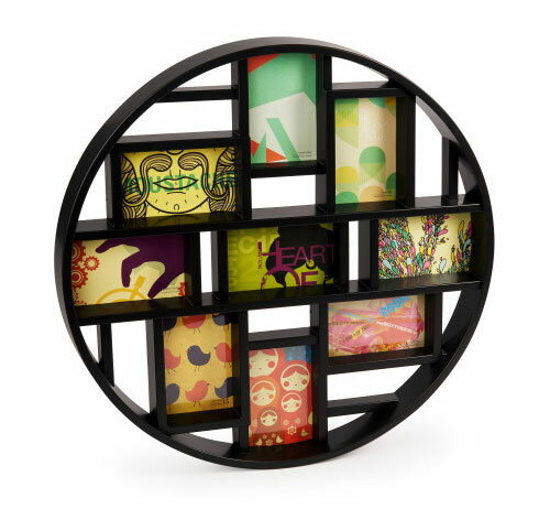 umbra アンブラ アートフレーム 9枚 ルナ フォトフレーム 壁掛け 写真立て ブラック 北欧 おしゃれ 奥行4.5cm 直径55cm(代引不可)【送料無料】 [2]