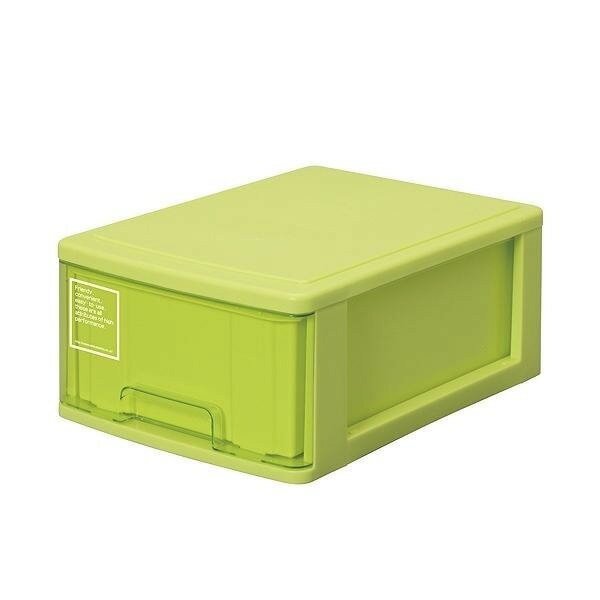 サンコープラスチック 日本製 レターケース A4 幅26×奥行35×高さ15cm 深型 1段 収納ケース グリーン シ..
