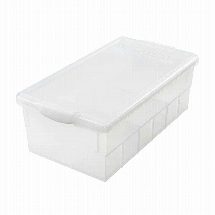 サンコープラスチック 日本製 収納ボックス 幅25.9×奥行46.8×高さ16.9cm ビデオ&ブックケース クリア ビデオ&ブックケース W(代引不可)【送料無料】