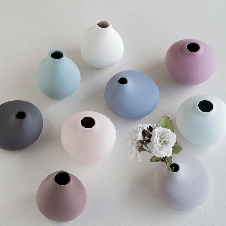 丸利玉樹利喜蔵商店 花瓶 AYAフラワーベース ラウンド 陶器 おしゃれ かわいい パープル(代引不可) [2]
