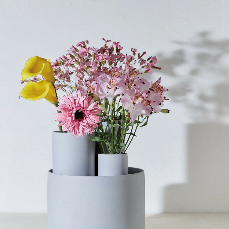 丸利玉樹利喜蔵商店 花瓶 AYA フラワーベース ロング M 陶器 おしゃれ かわいい グレー(代引不可) [3]