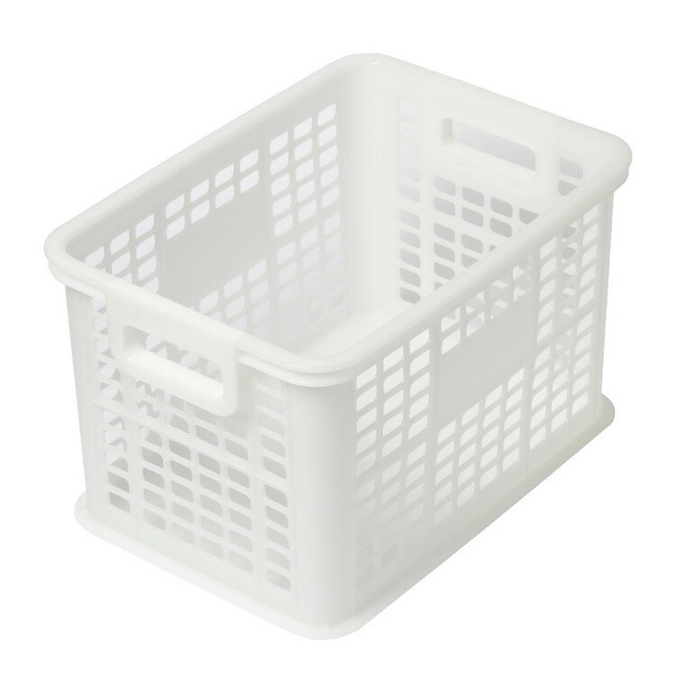 【商品説明】たっぷり収納できて持ち運びしやすいコンテナです。側面はメッシュ状で通気性が良いです。日用品のストック置き、小物整理など、さまざまなシーンで役立ちます。丈夫で水に強いため、ランドリー、ガーデニングでも活躍します。持ち手は広めでつか...