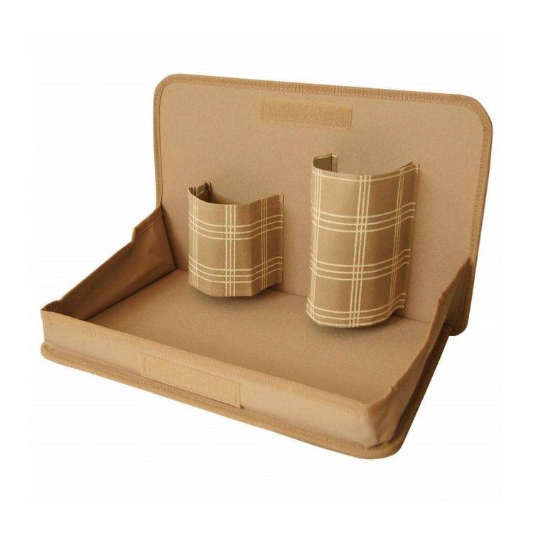 テーブル 車 リアトレイ matka 折りたたみ ドリンクホルダー ベージュ オカトー(代引不可)