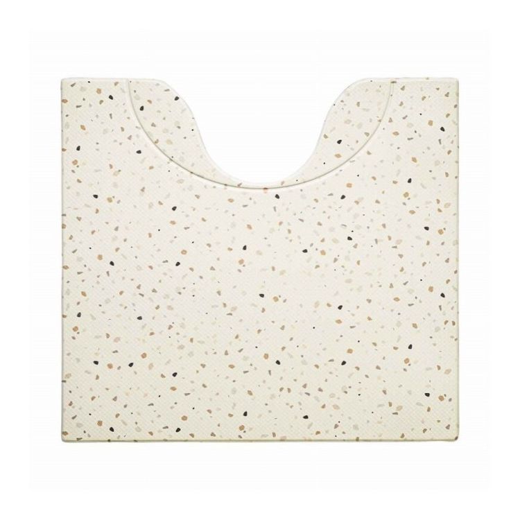 トイレマット マット 拭ける 55×60cm スキマにピタっ!拭けるPVCトイレマット マット テラゾー オカトー(代引不可)