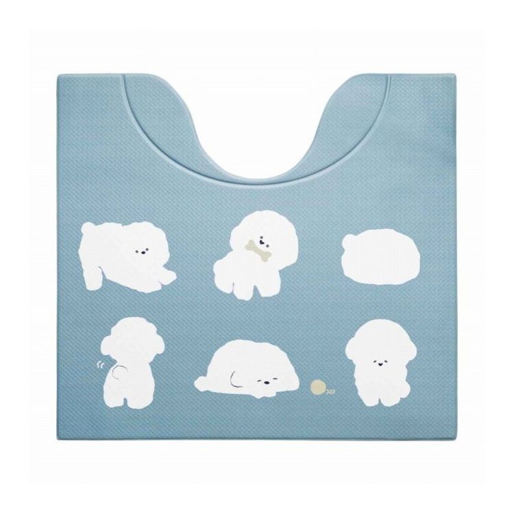 トイレマット マット 拭ける 55×60cm スキマにピタっ!拭けるPVCトイレマット マット ビションフリーゼ オカトー(代引不可)(3.0)