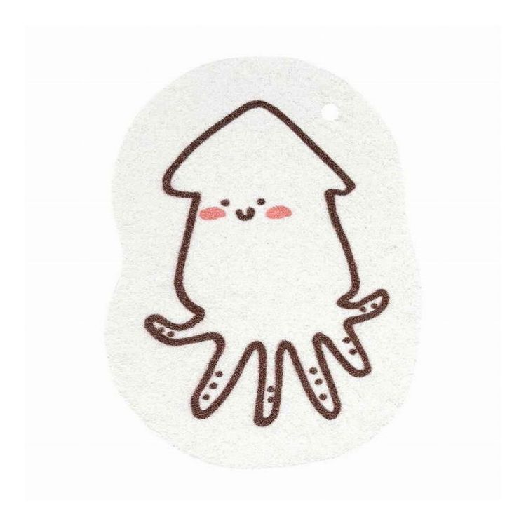 キッチンスポンジ pukutena 水でふくらむ セルローススポンジ 海の生き物 イカ オカトー(代引不可)