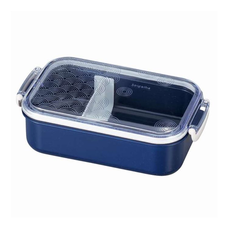 日本製 弁当箱 1段 660ml フレッド長角ランチ 青海波 たつみや(代引不可)【送料無料】