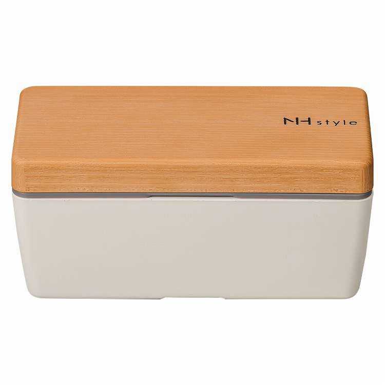 日本製 弁当箱 1段 600ml NH style 木目BCランチ アイボリー(代引不可)