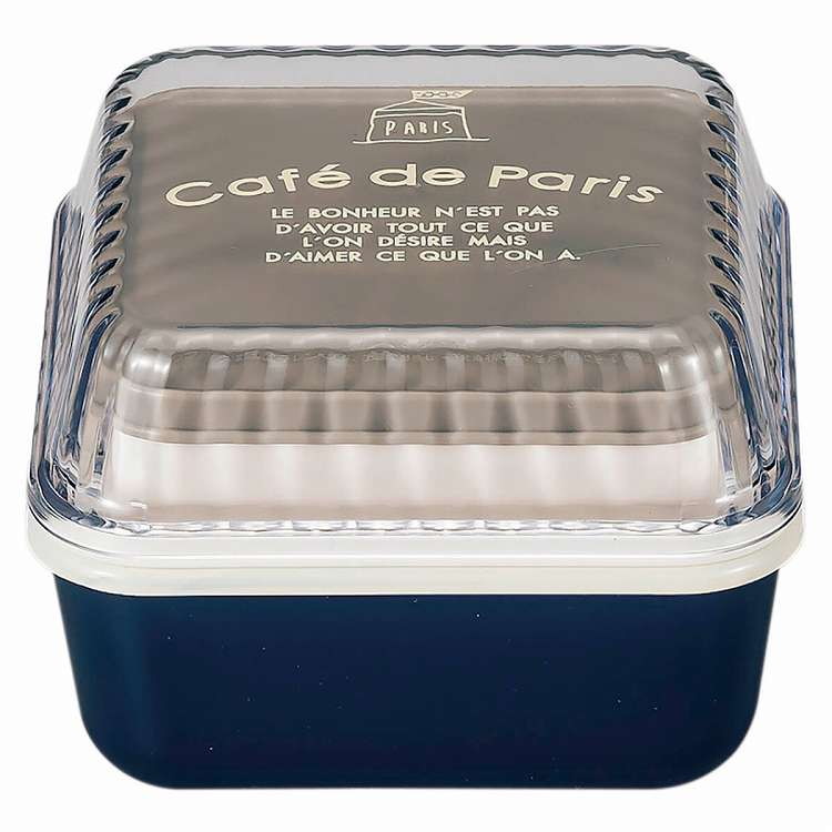 日本製 弁当箱 2段 510ml cafe de Paris スクエアEMランチ ネイビー(代引不可)