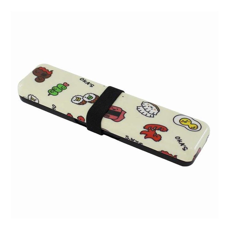 【商品説明】オカズのキャラクターが可愛いスプーンとお箸のセットです。お箸は食洗機OKです。お箸は木目調のナチュラルな優しい風合いです。お箸とスプーンは18cmと使いやすい長さです。素地の上に布を貼るひと手間をかけた、布の風合いを感じられるお...