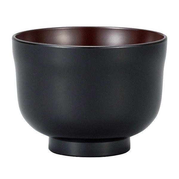 汁椀 360ml ひざご型 黒内古代朱(代引不可)