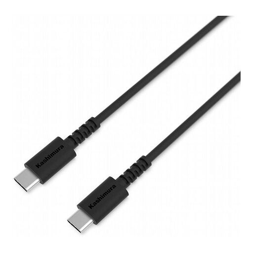 カシムラ USB充電&同期ケーブル 2m TypeC-TypeC ブラック AJ-645 最大60W(20V3A)充電器に対応 カシムラ USB充電&同期ケーブル 2m TypeC-TypeC ブラック AJ-645 最大60W(20V3A)充電器に対応