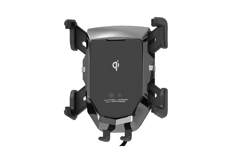 カシムラ iPhone/スマートフォン 車載用ワイヤレス充電器 Qi自動開閉ホルダー 4アーム 手帳対応 エアコン取り付け KW-41【送料無料】