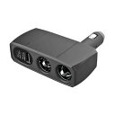 カシムラ 12/24V兼用 車載用電源増設ソケット USB-Aポート/USB Type-Cポート/DCソケットx2 USB PD(Power Delivery)...