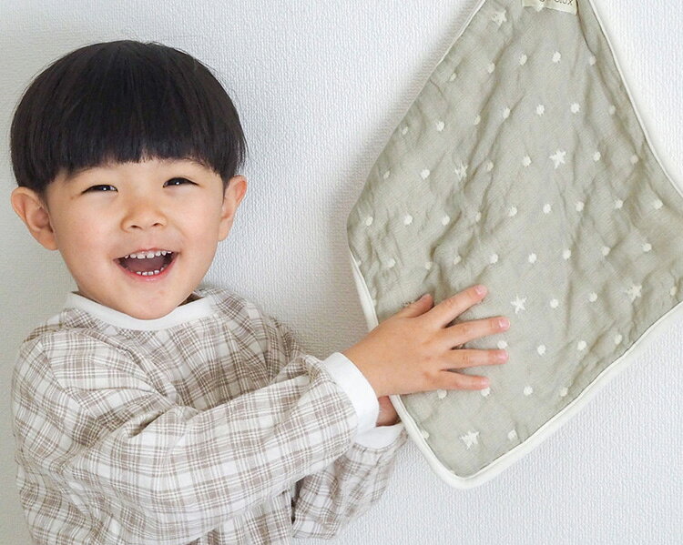 angerolux アンジェロラックス 6重ガーゼ ループ付きタオル モスグレー 赤ちゃん ...