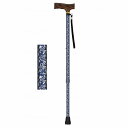 ウェルファン 夢ライフステッキ 柄杖伸縮型 ベーシックタイプ アラベスクブルー(代引不可)【送料無料】(4)