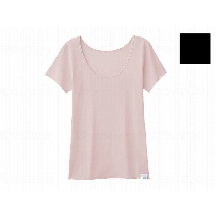 1枚 HONESTIES 表裏無し レディース半袖インナー/黒/S 黒 S CC24AW-6 238215_781_S(代引不可)