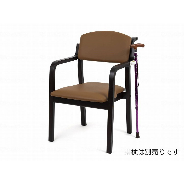 1脚 オフィス・ラボ エコノチェア ウッディ コーティングなし/ダークフレーム/ブラウン/- ダークフレーム/ブラウン EC-WD24VDKBR 583542_12328_-(代引不可)【送料無料】