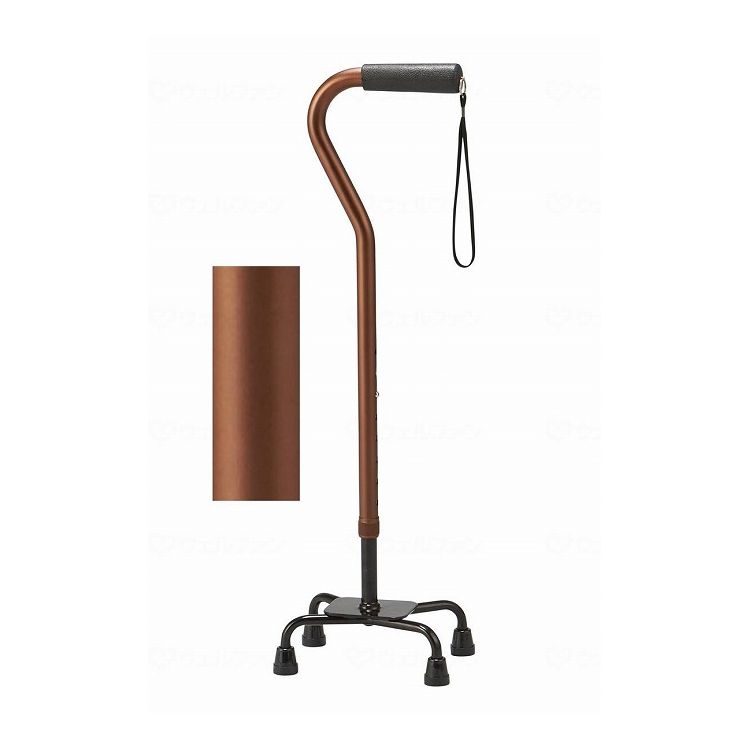 マキテック アルミ製4点支柱杖/ブラウン/- ブラウン AQ-11BR 404339_530_-(代引不可)【送料無料】