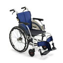 ミキ 車椅子 自走式 CRT-SGシリーズ ワンハンドブレーキ自走CRT-SG-5 A-16紺 40 517717 8061 400(代引不可)【送料無料】(4)