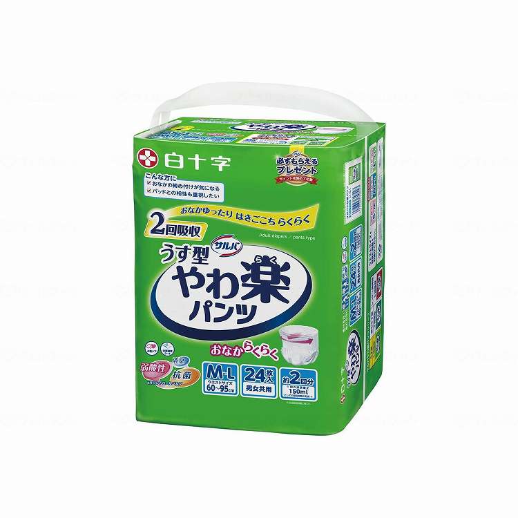 【商品説明】やわらか＆らくらく、 はじめてのはきごこち 交換もパッド装着もらくらく 紙パンツは、楽にはいていられることが大切。はきごこちのよいものを選びましょう。マヒのある方がパンツを全部脱がなくても交換できるよう、パッドも装着しやすく設計しています。○規格詳細○ウエストサイズ：60〜95cm【代引きについて】こちらの商品は、代引きでの出荷は受け付けておりません。【送料について】北海道、沖縄、離島は送料を頂きます。