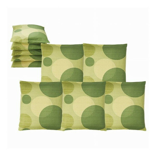 座布団カバー10P(丸重ね) グリーン F267-10GR【送料無料】