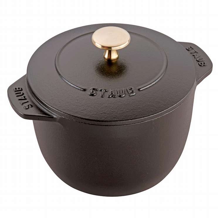 ストウブ ラ・ココット de GOHAN M 40509-655 ブラック(代引不可)【送料無料】