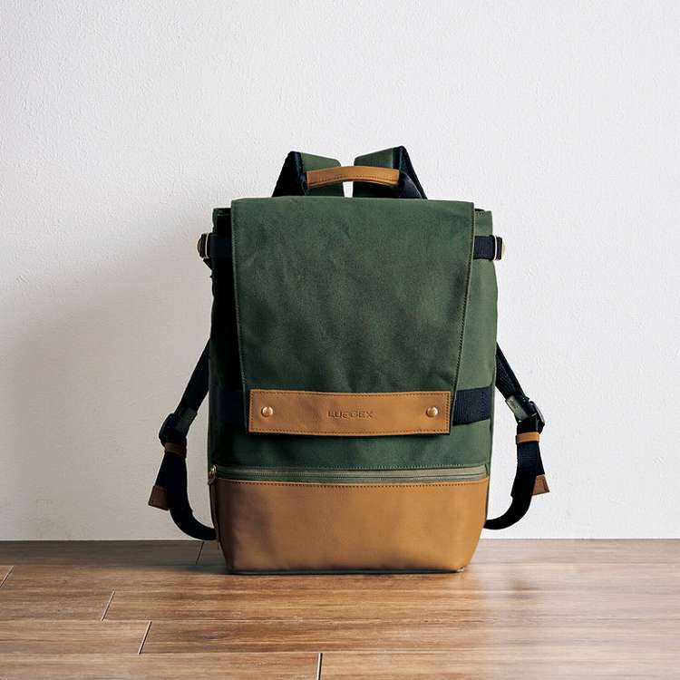 ラジェックス 日本製 帆布リュックカーキ 14-0102-74(代引不可)【送料無料】