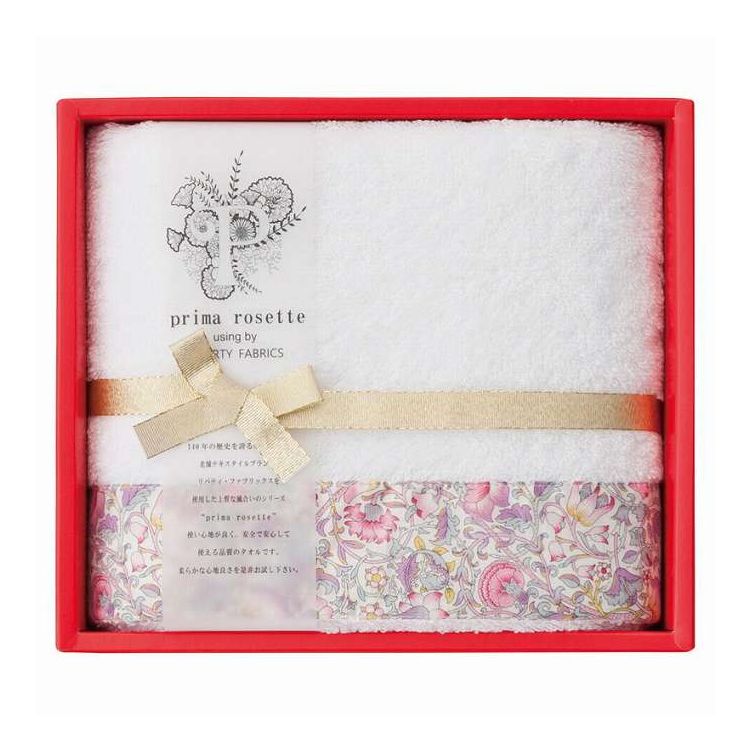prima rosette using by LIBERTY FABRICS フェイスタオル ピンク PR-2412-PK プレゼント ギフト お祝い(代引不可)