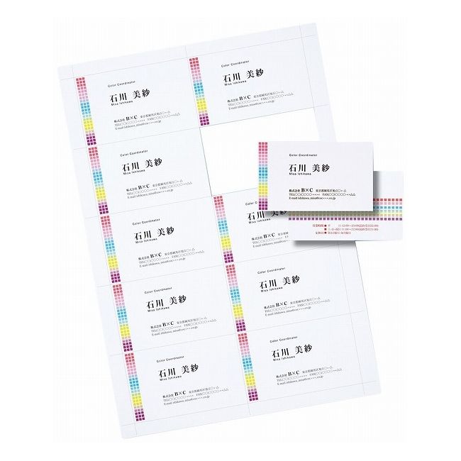 サンワサプライ マルチタイプ名刺カード・標準(A4、10面、20シート200カード入り) JP-MCM06(代引不可)