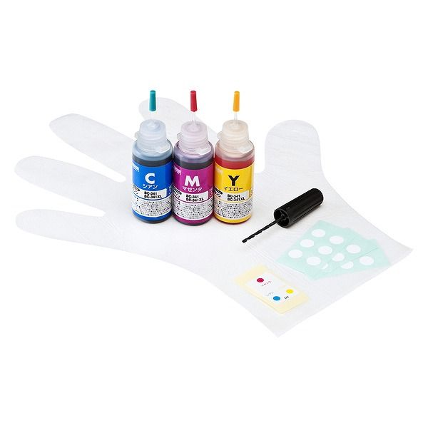 サンワサプライ 詰め替えインクBC-341用 INK-C341S30S(代引不可)【送料無料】
