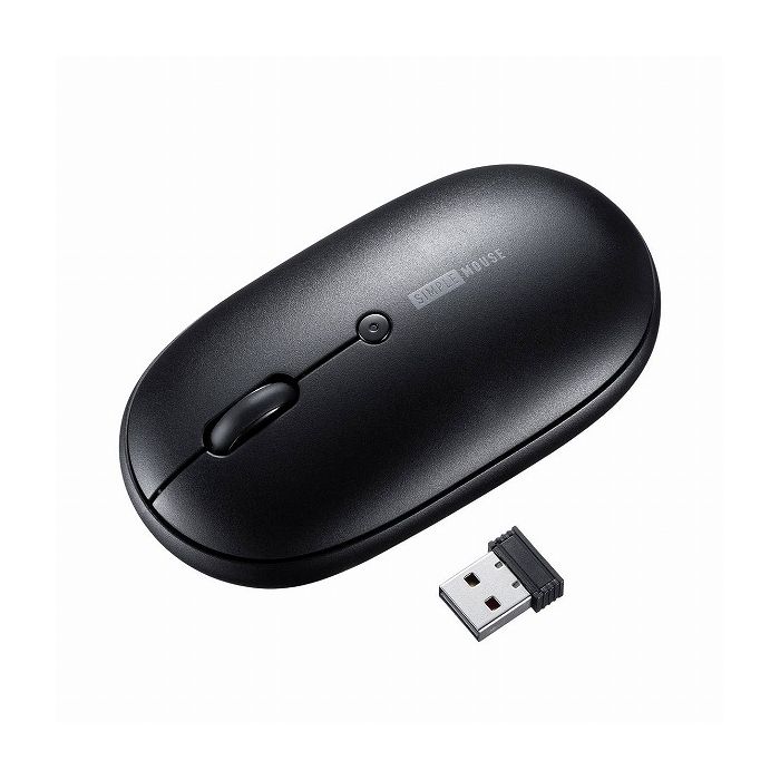 サンワサプライ 静音ワイヤレスマウス(ブラック) MA-WR187BK(代引不可)