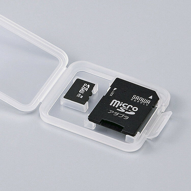 サンワサプライ メモリーカードクリアケース microSDカード用・6個セット FC-MMC10...