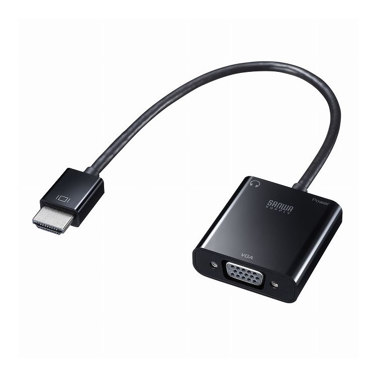 サンワサプライ HDMI-VGA変換アダプタ オーディオ出力付き AD-HD23VGA(代引不可)【送料無料】