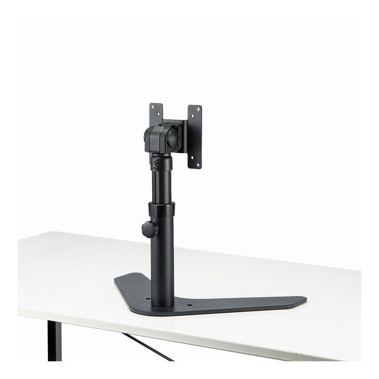 サンワサプライ 【メーカー直送】 卓上モニタースタンド 回転・高さ調整付き テレビ ブラック 黒 組立..