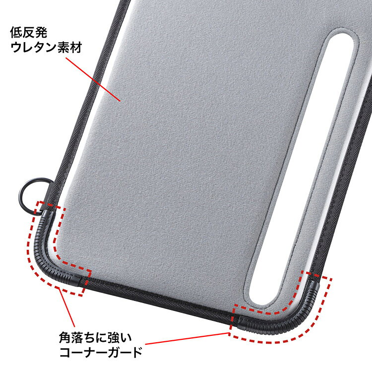サンワサプライ ショルダーベルト付き11型タブレットPCケース(耐衝撃・防塵・防滴タイプ) ケース タブレット パソコン PC ハンドルベルト 名刺ポケット 角補強パーツ PDA-TAB3N2 【メーカー直送】(代引不可)【送料無料】 rcmdse-16477385 リコメン堂生活館 サンプル画像3