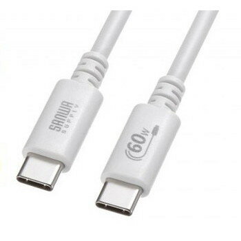 ����掠�ץ饤 USB 2.0 Type-C�����֥�(PD60W��3m���ۥ磻��) KU-CCP6030W(����Բ�)