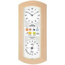 EMPEX (エンペックス) 掛け時計 ウォールクロック 縦型 ウェザーパルEX お天気時計 BW-5267 シャンパンゴールド【送料無料】
