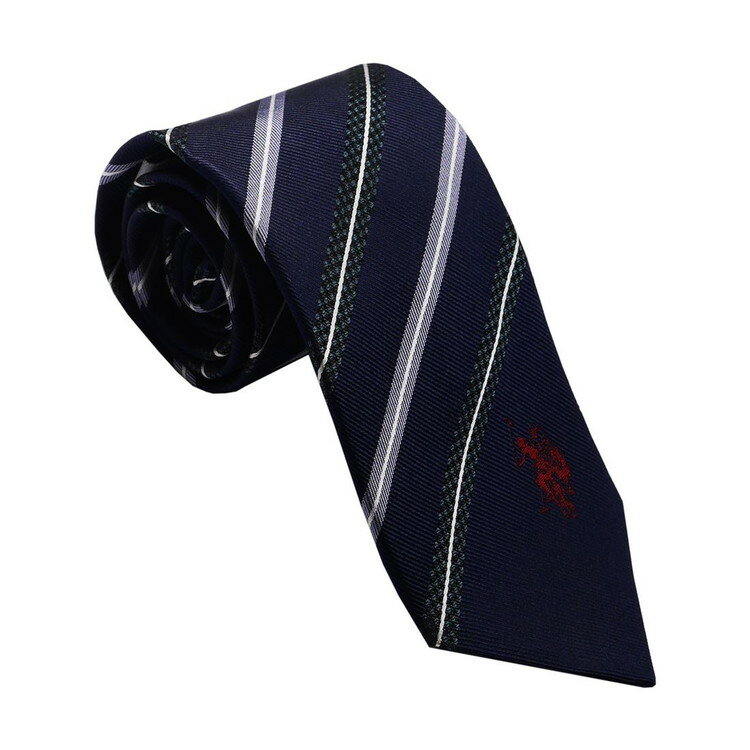 U.S.PORO ネクタイ シルク100% USPA-98 NAVY/RED(代引不可)【送料無料】