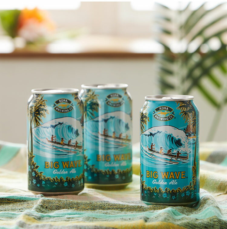 コナ ビックウェーブ 缶 355ml 3本セット ゴールデンエール コナビール Kona Brewing Beer Big Wave Golden Ale ハワイ ビール ギフト 箱入 専用箱 クラフトビール ビールセット お酒【送料無料】