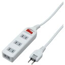 YAZAWA(ヤザワ) 耐トラシャッター集中スイッチ付 4個口 2m (Y02S412WH)(2)