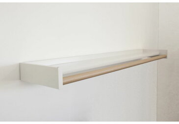 森田アルミ工業 多目的シェルフ Wally ウォーリー W1650 ミルクホワイト×バーチ WAL16-WB 室内 物干し 省スペース コンパクト 壁付け ラック おしゃれ かわいい シンプル【送料無料】